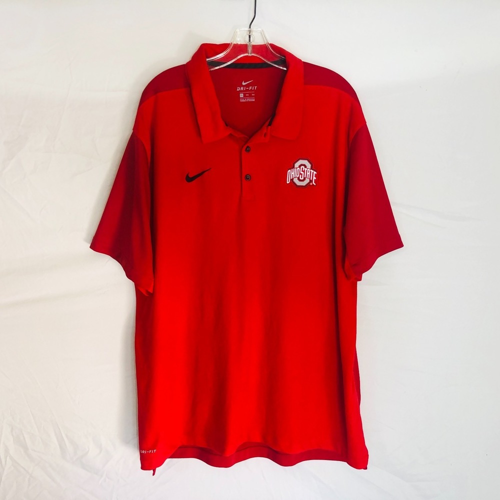 Ohio State‎ Buckeyes Nike Dri Fit Men's Size 3XL Red Polo Shirt